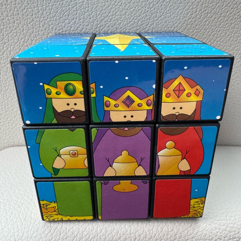 Two (2) Three Kings Puzzle Cubes - Multicolor 3x3 Kids Toy